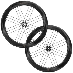 Campagnolo Bora Ultra WTO 60 Carbon Disc Clincher Road Wheelset - Black / Shimano / 12mm Front - 142x12mm Rear / Centerlock / Pair / 10-11 Speed / 700c