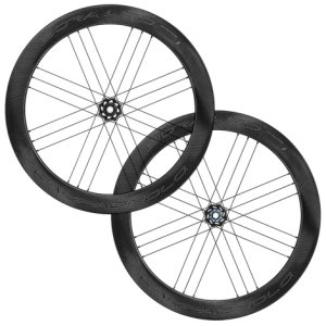 Campagnolo Bora WTO 60 Dark Carbon Disc Clincher Road Wheelset - Dark Label / Shimano / 12mm Front - 142x12mm Rear / Centerlock / Pair / 11-12 Speed / Clincher / 700c