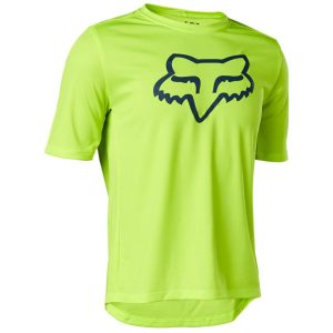 Fox Racing Youth Ranger Short Sleeve Jersey (Flo Yellow) (Youth M) - 29292-130-YM