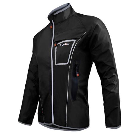 Funkier Cyclone Waterproof Cycling Jacket - Black / Medium