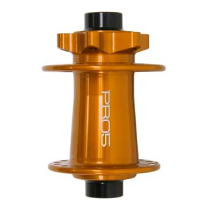 Hope Pro 5 6-Bolt Front Hub - 15mm - Orange / 15mm Axle / 6 Bolt / 32H
