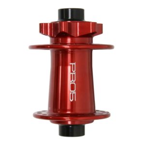 Hope Pro 5 6-Bolt Front Hub - 15mm - Red / 15mm Axle / 6 Bolt / 32H