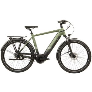 Raleigh Centros Crossbar Hub Hybrid e-Bike - 2023 - Khaki Green, Medium