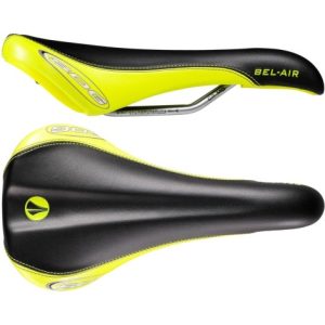 SDG Bel-Air RL Cro-mo Rail Saddle - Black / Neon Yellow