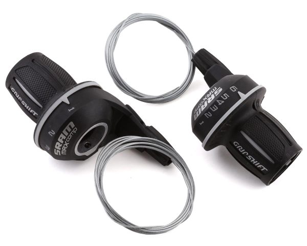 SRAM MRX Comp Grip Shifters (Black) (Pair) (3 x 6 Speed) (For Shimano Derailleurs) - 00.0000.200.647