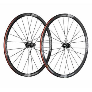 Vision Team 30 Disc Clincher Road Wheelset - Black / 12mm Front - 142x12mm Rear / Shimano / Centerlock / 10-11 Speed / Pair / Tubeless / 700c