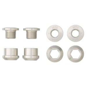 Wolf Tooth Chainring Bolts and Nuts - Set of 4 for 1X - Silver