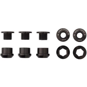Wolf Tooth Chainring Bolts and Nuts - Set of 5 for 1X - Black