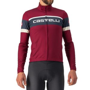 Castelli Passista Long Sleeve Cycling Jersey - AW22 - Light Black / Dark Grey / Red / XSmall