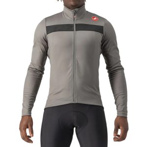 Castelli Puro 3 Long Sleeve Cycling Jersey - AW22 - Nickel Grey / Black Reflex / Large