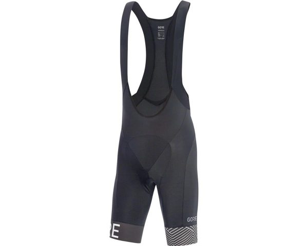 Gore Wear Men's C5 Opti Bib Shorts+ (Black/White) (M) - 100162990105