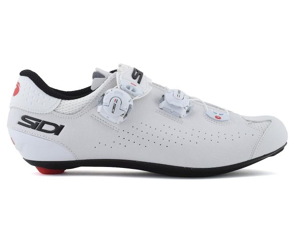 Sidi Genius 10 Road Shoes (White/White) (43.5) - SRS-GNX-WHWH-435