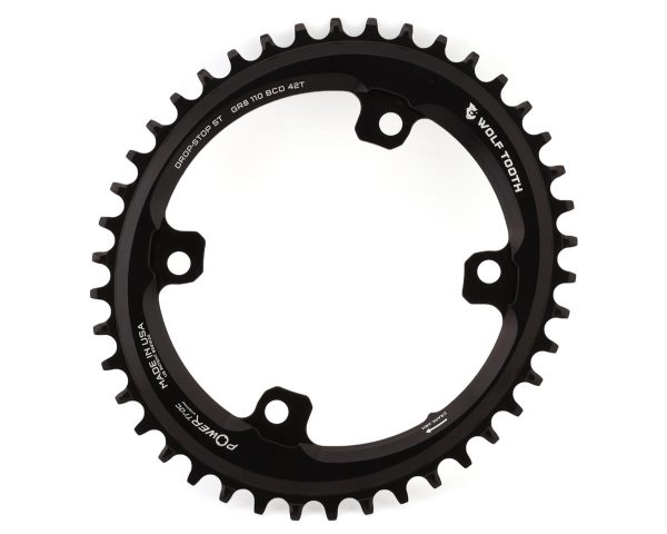 Wolf Tooth Components Elliptical Chainring (Black) (110mm Shimano Asym. BCD) ... - 110GR4-V-S-00F-42