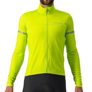 Castelli Fondo 2 Long Sleeve Cycling Jersey - AW22 - Electric Lime / Silver Reflex / Small