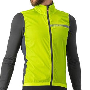 Castelli Squadra Stretch Vest (Electric Lime/Dark Grey) (S) - C4521512383-2