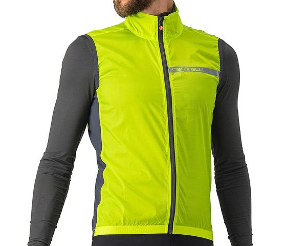 Castelli Squadra Stretch Vest (Electric Lime/Dark Grey) (S) - C4521512383-2