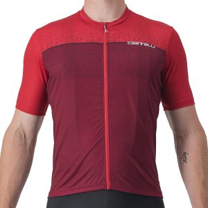 Castelli Unlimited Entrata Short Sleeve Jersey (Dark Red/Bordeaux) (2XL) - A4523017611-6
