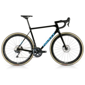 Ridley Helium Disc Ultegra Carbon Road Bike - Black / Belgian Blue / Large