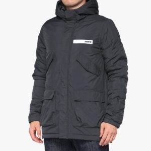 100% Tyro Hooded Zip Jacket - Charcoal / Small