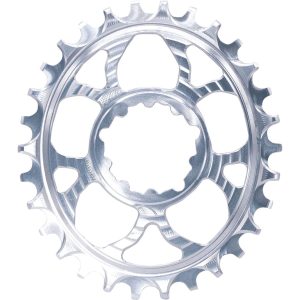 5DEV 7075 Oval Chainring Raw/Clear, 30t, 3mm Offset