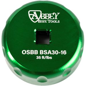 Abbey Bike Tools Bottom Bracket Socket - Single Sided BSA30 Green, BSA30 12-Notch