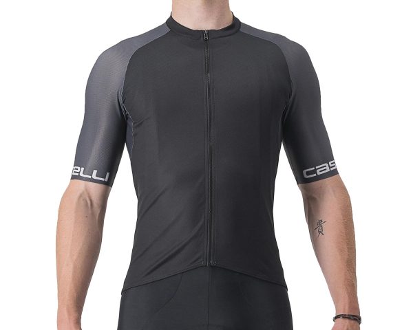 Castelli Entrata VI Short Sleeve Jersey (Light Black/Dark Grey) (S) - A4522025385-2