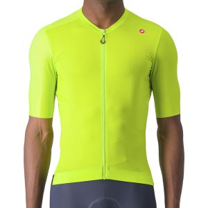 Castelli Espresso Short Sleeve Jersey (Electric Lime/Deep Green) (S) - A4524007383-2