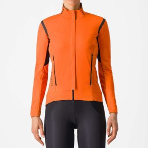 Castelli Perfetto RoS 2 Women's Cycling Jacket - AW23 - Red Orange / Dark Grey / XSmall