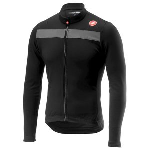 Castelli Puro 3 Long Sleeve Jersey FZ (Light Black/Silver Reflex) (XL) - A18511085-5