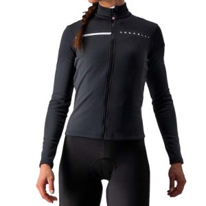 Castelli Sinergia 2 FZ Women's Long Sleeve Cycling Jersey - AW22 - Light Black / White / XSmall