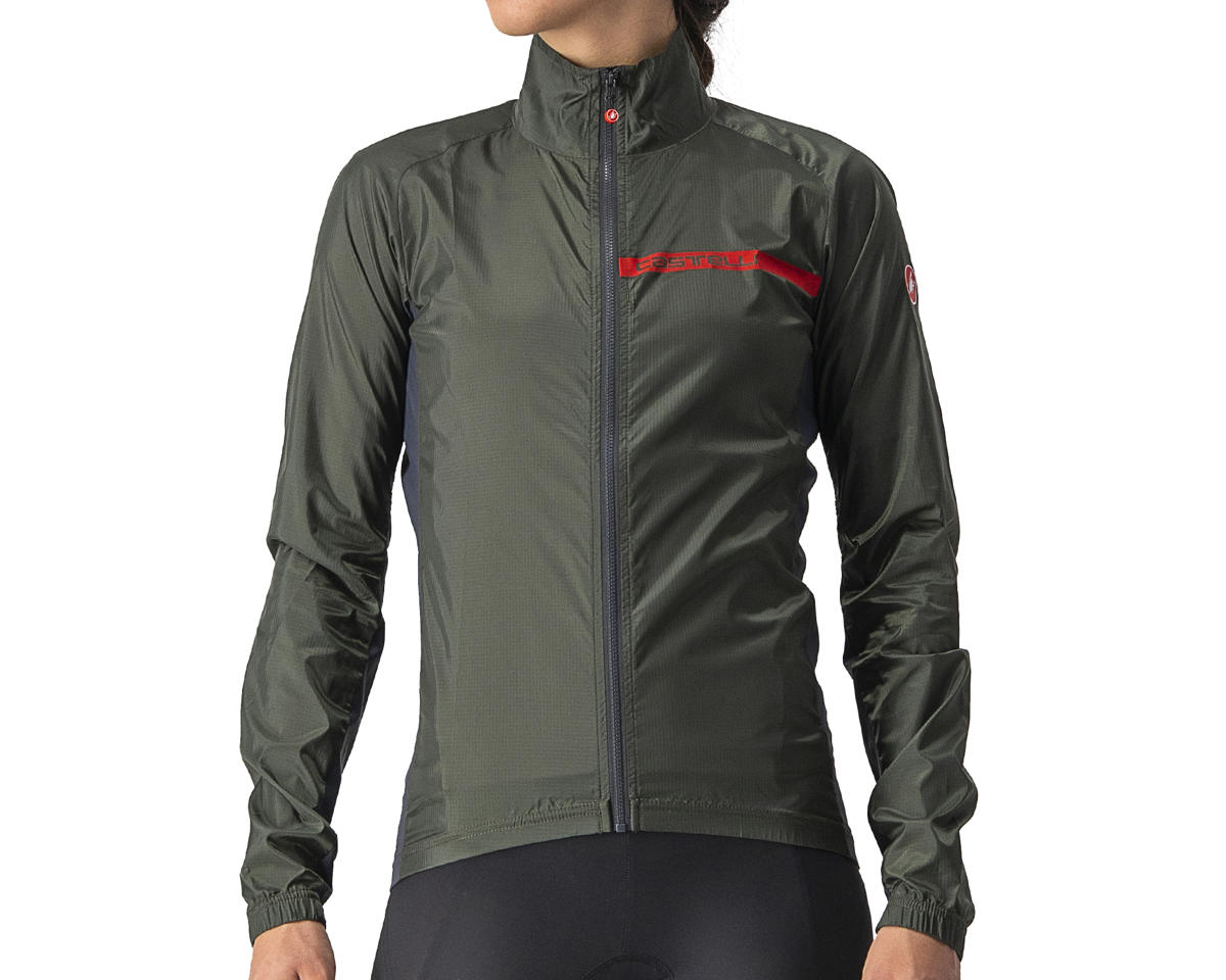 Castelli Women's Squadra Stretch Jacket (Military Green/Dark Grey) (XL) - B4521529075-5