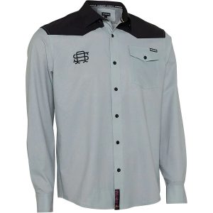 DHaRCO Kyle Strait Signature Ed Long-Sleeve ButtonUp Jersey - Men's Black/Grey, S
