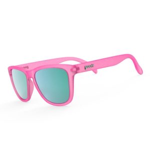 Goodr Original OG Polarized Sunglasses - Flamingos on a Booze Cruise / Pink / Reflective Blue Lens