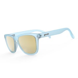 Goodr Original OG Polarized Sunglasses - Sunbathing with Wizards / Light Blue / Reflective Gold Lens