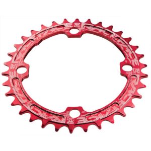 Race Face Narrow/Wide Single Chainring - Red / 34 / 4 Arm, 104mm