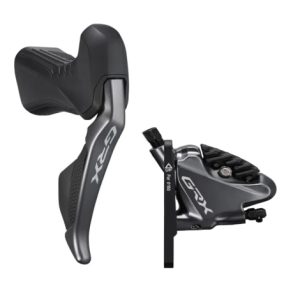 Shimano GRX815 Di2 Front or Rear Disc Brake - Dark Grey / Front / 2x11 / 900mm Hose Left Lever (Euro)
