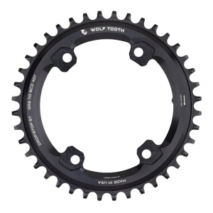 Wolf Tooth Components | 110 Bcd Asymmetric 4-Bolt Aero Chainrings 50T (For Grx) | Aluminum
