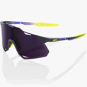 100% Hypercraft XS Sunglasses Dark Lens - Matte Metallic Digital Brights / Dark Purple Lens