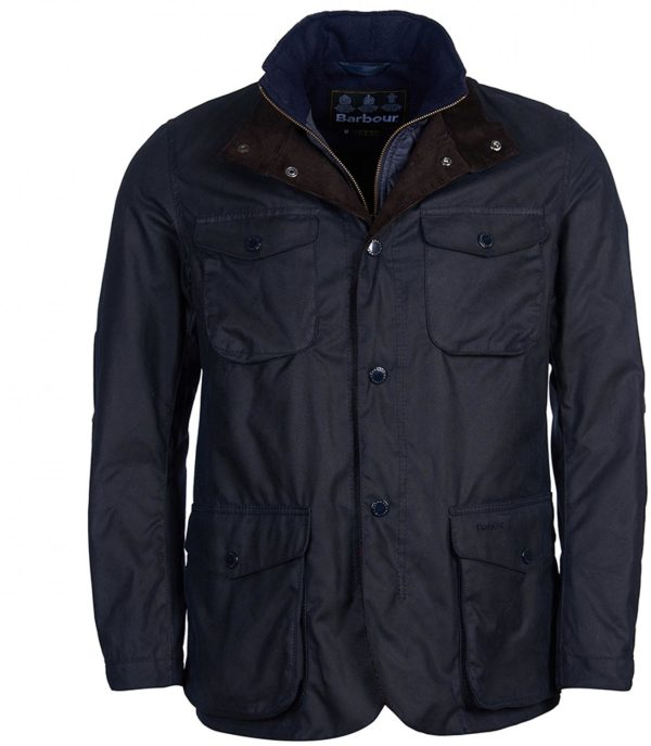 Barbour Ogston Wax Jacket navy - In The Know Cycling