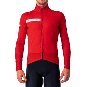 Castelli Beta RoS Cycling Jacket - Red / Silver Grey / Small