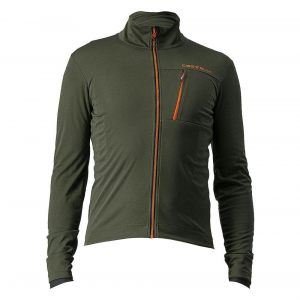 Castelli | Go Jacket Men's | Size Medium In Military Green/fiery Red