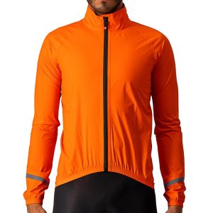 Castelli Men's Emergency 2 Rain Jacket (Brilliant Orange) (L) - B4521500034-4