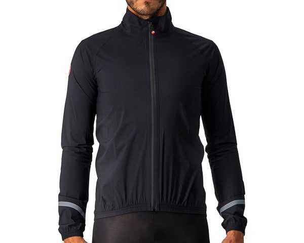 Castelli Men's Emergency 2 Rain Jacket (Light Black) (XL) - B4521500085-5
