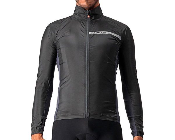 Castelli Men's Squadra Stretch Jacket (Light Black/Dark Grey) (2XL) - B4521511085-6