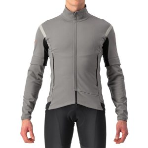 Castelli Perfetto RoS 2 Convertible Cycling Jacket - AW22 - Nickel Grey / Travertine Grey / Small