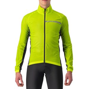 Castelli Squadra Stretch Cycling Jacket - Electric Lime / Dark Grey / Medium