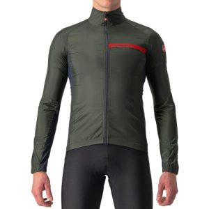 Castelli Squadra Stretch Cycling Jacket - Military Green / Dark Grey / Medium