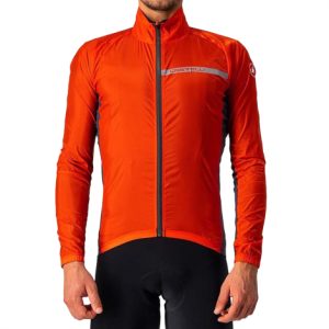 Castelli Squadra Stretch Cycling Jacket - SS22 - Firey Red / Dark Grey / Small