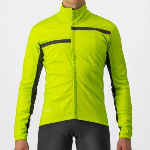 Castelli Transition 2 Cycling Jacket - Electric Lime / Dark Grey / Black Reflex / Small