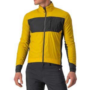 Castelli Unlimited Puffy Cycling Jacket - AW23 - Goldenrod / Dark Grey / Small